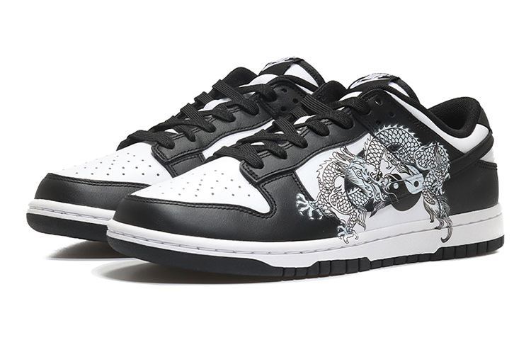 Lookbook [Sepatu Custom] Nike Dunk Low 'Panda Naga Indigo' CW1590-100(Team10-太极龙女黑白QD)