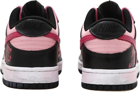 【定製球鞋】Nike Dunk Low OKHR 熊貓愛心 防滑減震 低筒 板鞋 GS 黑粉 Shop 【定製球鞋】Nike Dunk Low OKHR 熊貓愛心 防滑減震 低筒 板鞋 GS 黑粉