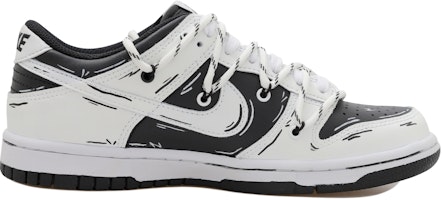 【客製化球鞋】Nike Dunk Low 線條狗狗 愛心小狗 熊貓 二次元線條 低筒 轉板鞋 GS 黑白 Lookbook 【客製化球鞋】Nike Dunk Low 線條狗狗 愛心小狗 熊貓 二次元線條 低筒 轉板鞋 GS 黑白