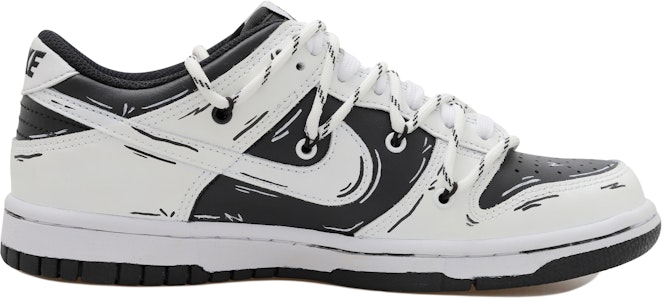 【客製化球鞋】Nike Dunk Low 線條狗狗 愛心小狗 熊貓 二次元線條 低筒 轉板鞋 GS 黑白 Lookbook 【客製化球鞋】Nike Dunk Low 線條狗狗 愛心小狗 熊貓 二次元線條 低筒 轉板鞋 GS 黑白