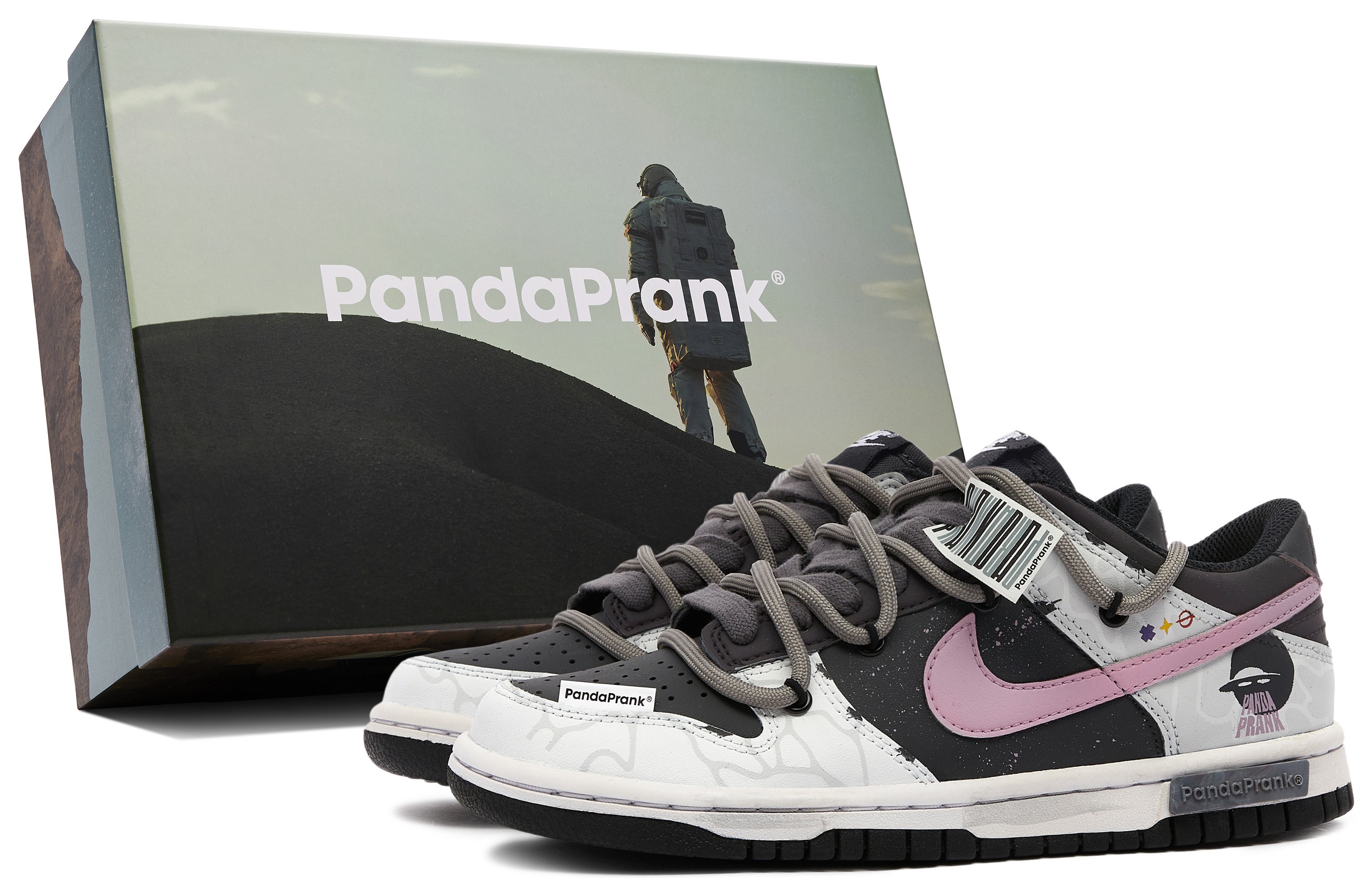 [Custom Shoes] Nike Dunk Low 'Panda Mischief - Cosmic Exploration - Lightyear'