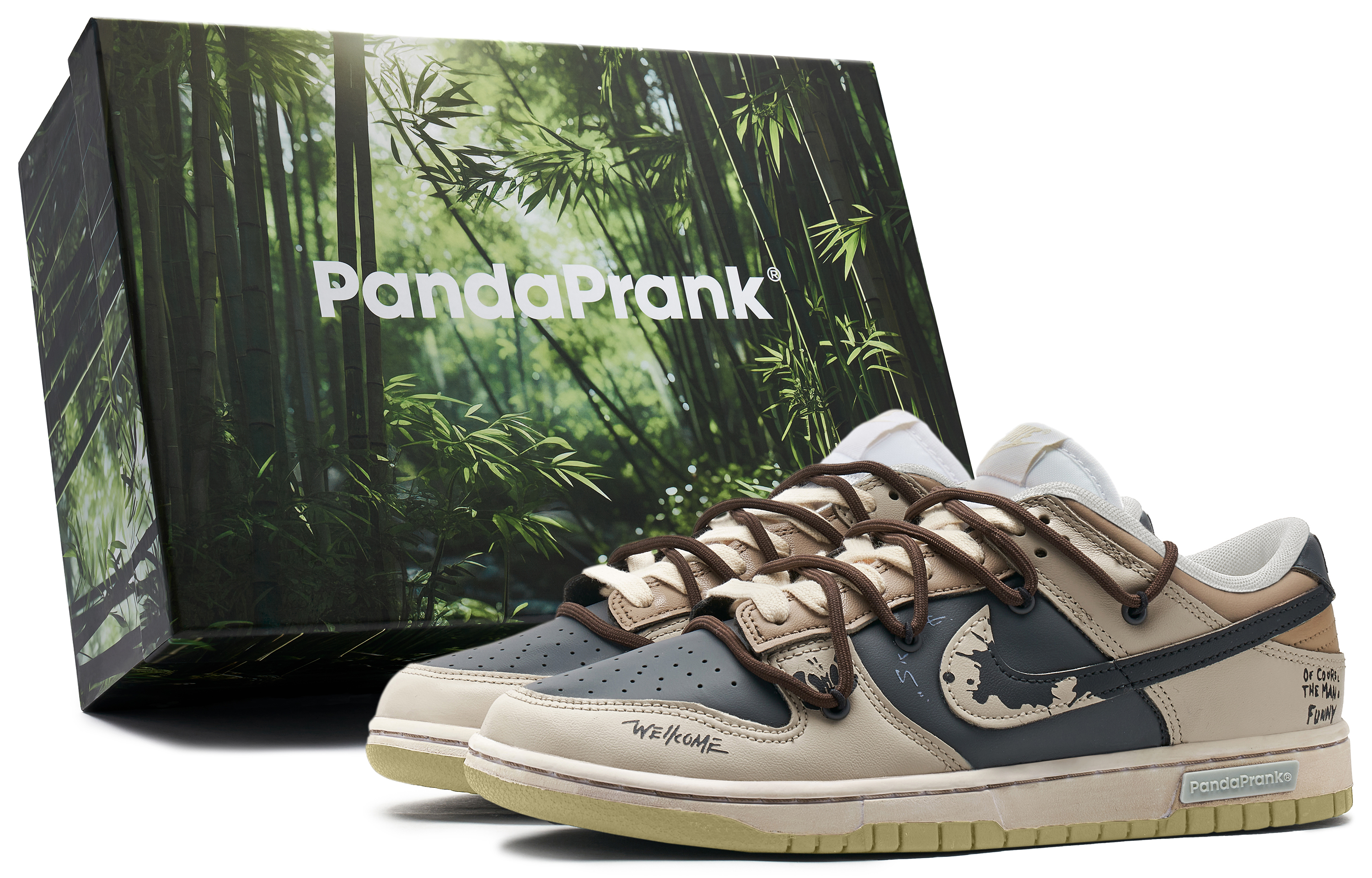 Buy [Kasut Custom] Nike Dunk Low 'Panda Mischief' DV0833-100-486742