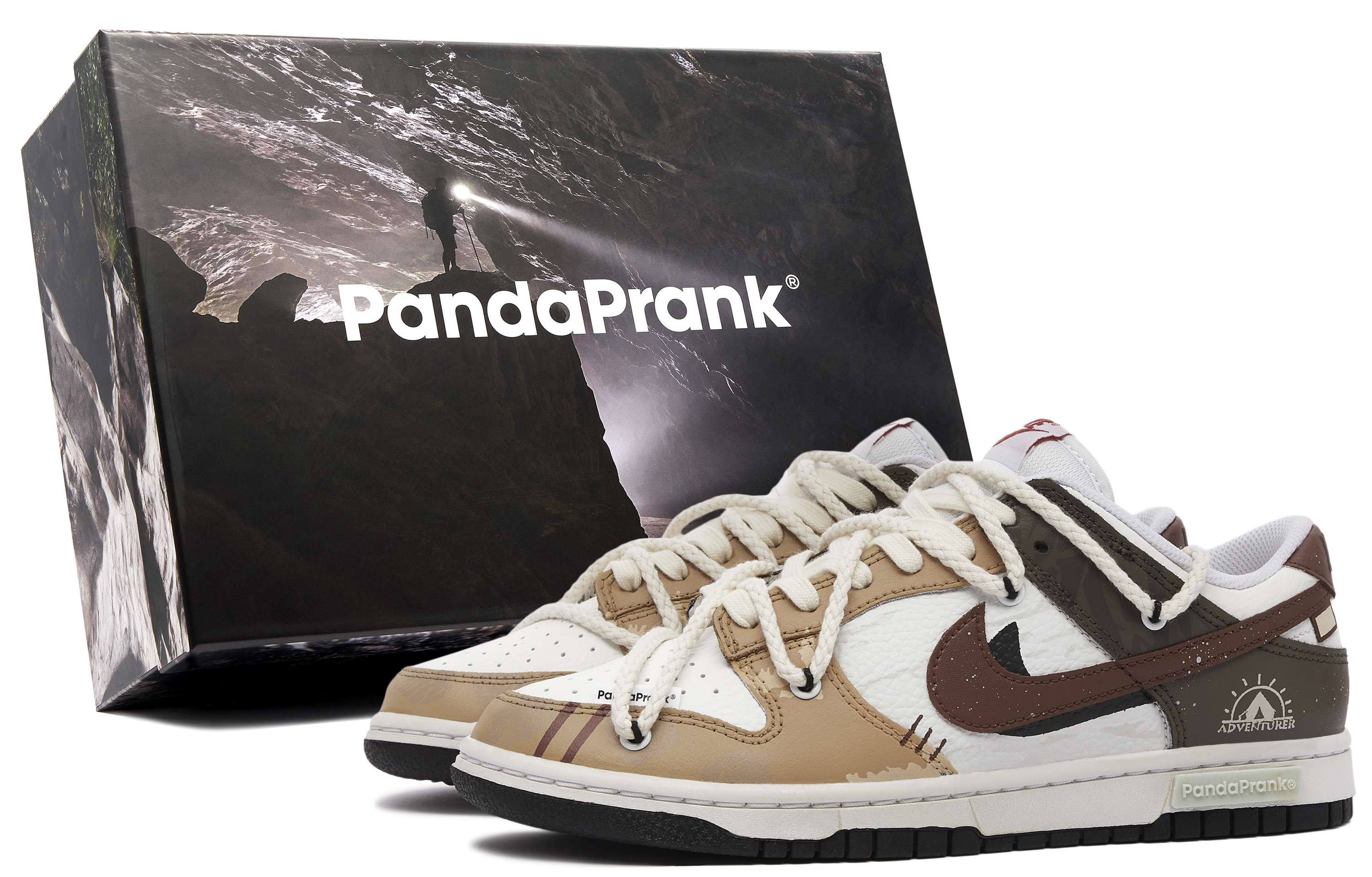 Buy [Kasut Custom] Nike Dunk Low 'Panda Mischief Jungle Crossing' FB3354-001-485282