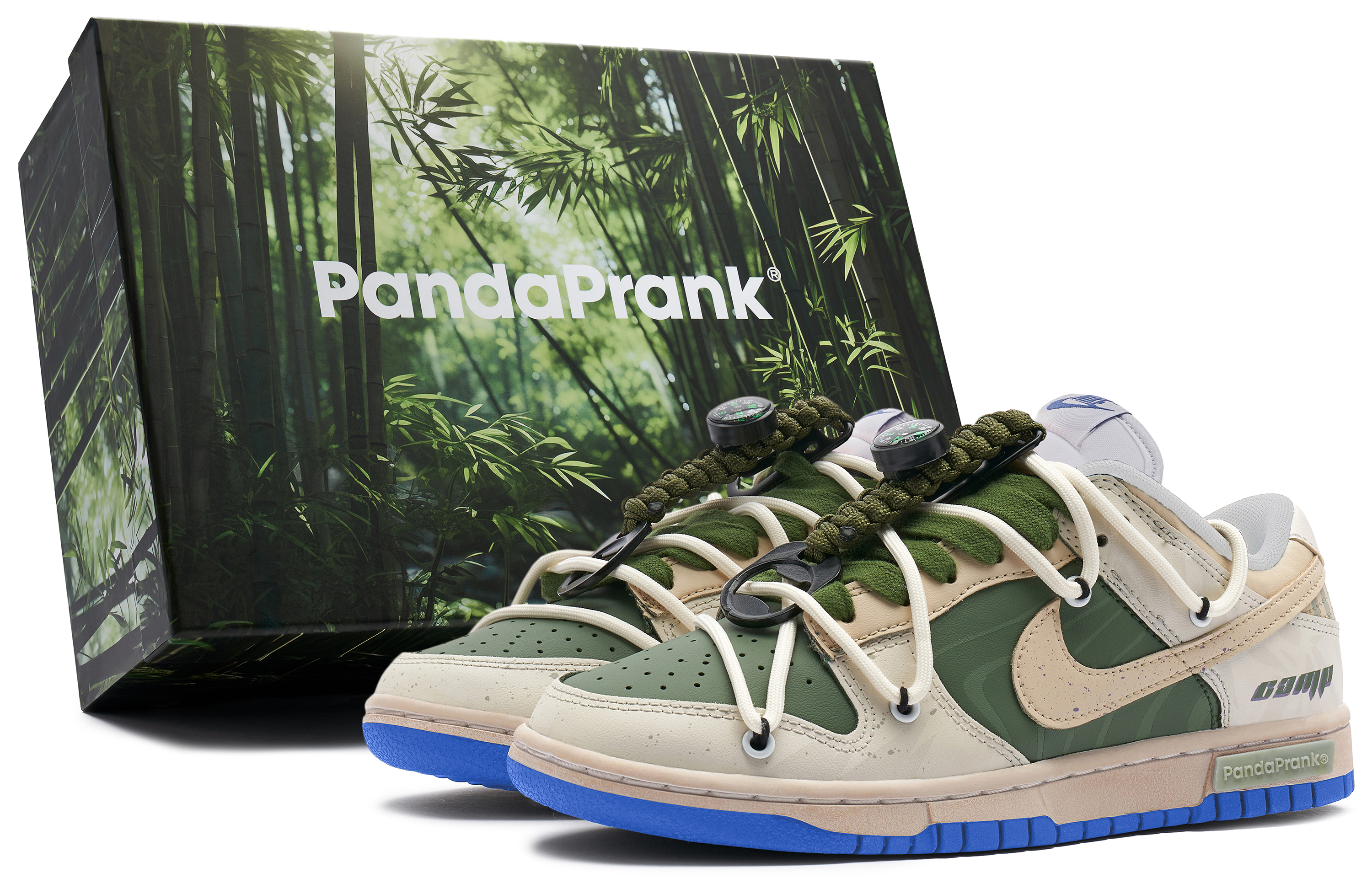 Buy [Kasut Custom] Nike Dunk Low 'Panda Mischief Jungle Crossing' DV0831-104-486757
