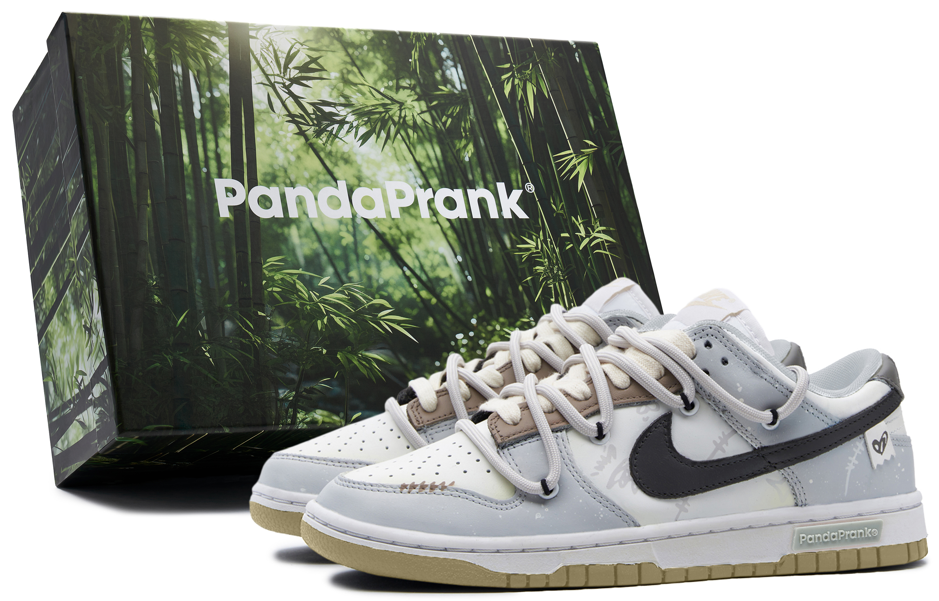 [Custom Shoes] Nike Dunk Low 'Panda Mischief Smoke Grey Citrus Mocha'