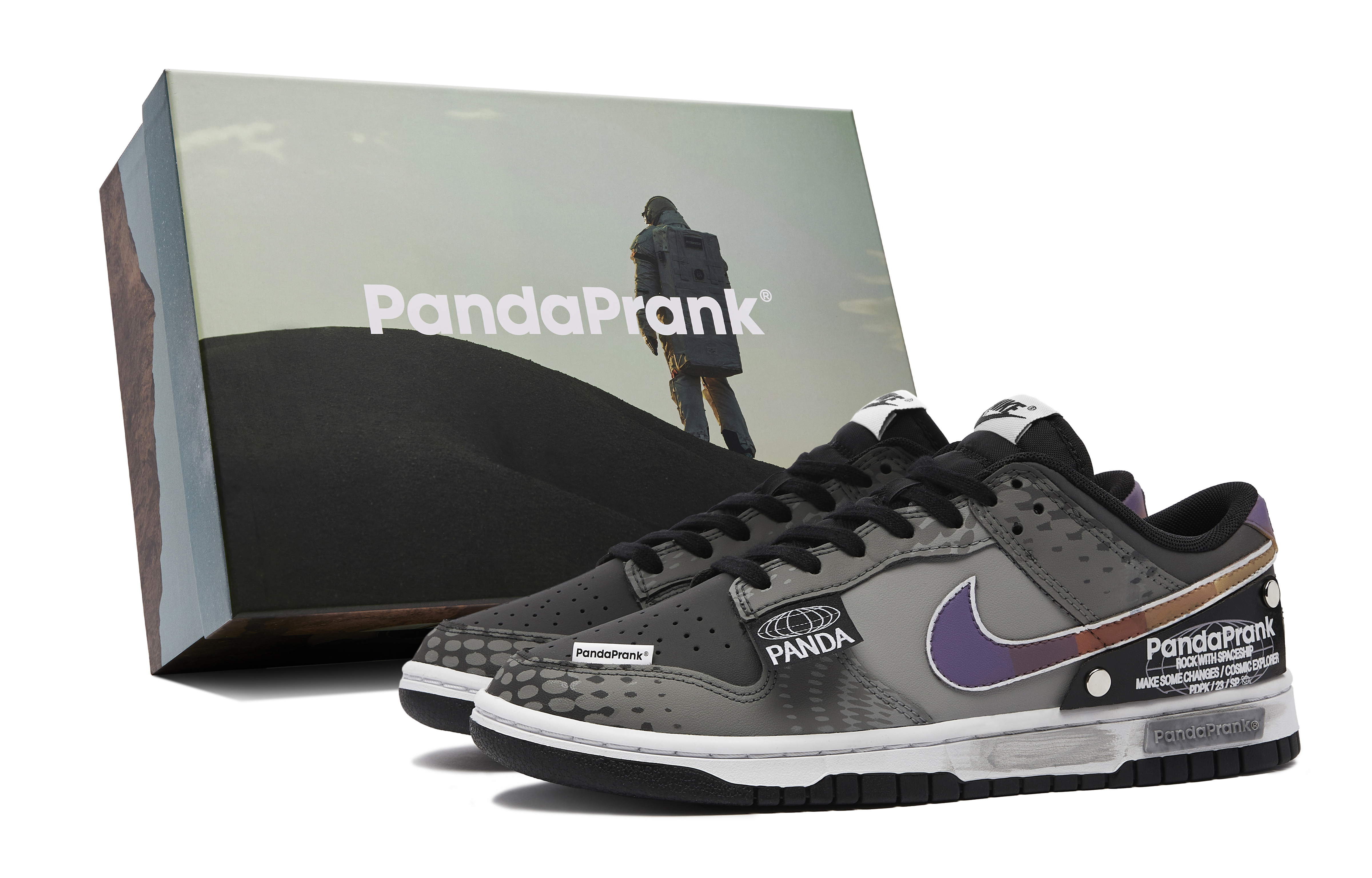 [Custom Shoes] Nike Dunk Low 'Panda Mischief Space Exploration Star Cluster'