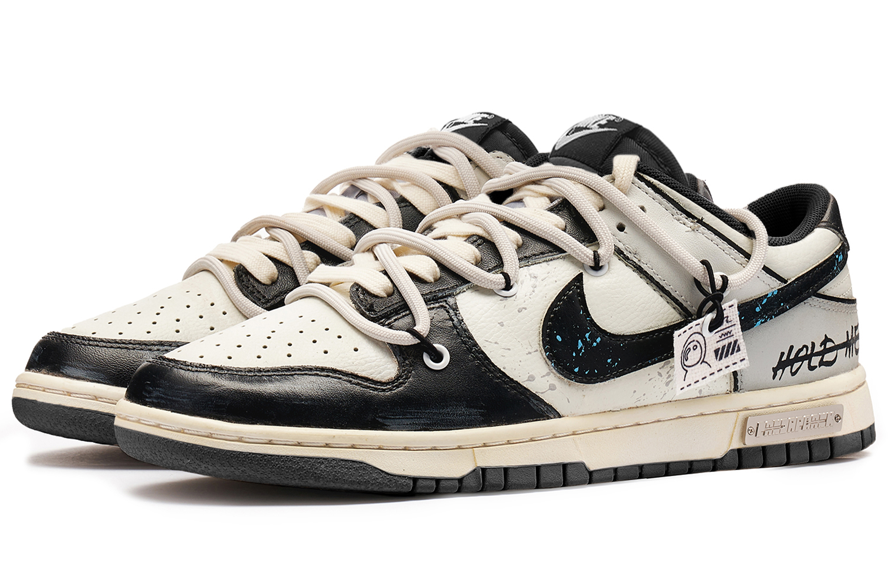 Lookbook [Kasut Custom] Nike Dunk Low 'Panda Nakal Eksplorasi Angkasa' DV0831-002(TeamH-男款星际迷航S-BOX)