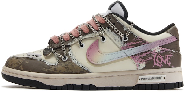 【定制球鞋】Nike Dunk Low 熊貓惡作劇 消逝愛 解構 潮流復古 百搭 低幫 板鞋 GS 棕粉 Buy 【定制球鞋】Nike Dunk Low 熊貓惡作劇 消逝愛 解構 潮流復古 百搭 低幫 板鞋 GS 棕粉