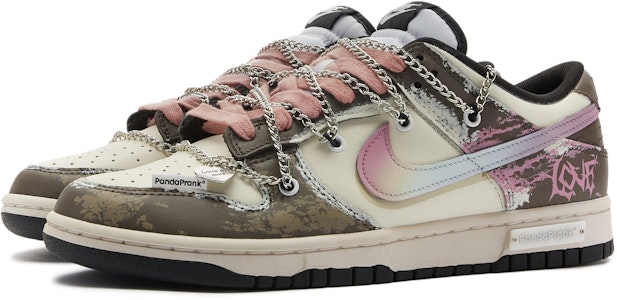 【定制球鞋】Nike Dunk Low 熊貓惡作劇 消逝愛 解構 潮流復古 百搭 低幫 板鞋 GS 棕粉 Lookbook 【定制球鞋】Nike Dunk Low 熊貓惡作劇 消逝愛 解構 潮流復古 百搭 低幫 板鞋 GS 棕粉