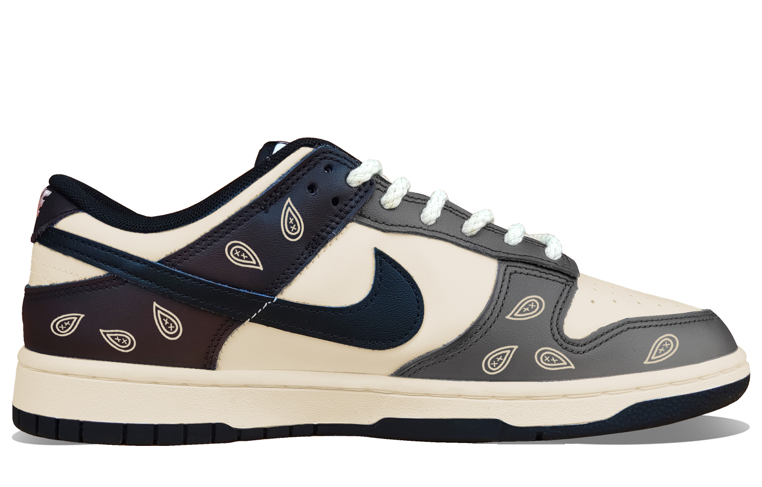 Order [Sepatu Custom] Nike Dunk Low 'Panda Mocha - Kopi Amerika' CW1590-100（Team50-美式咖啡复古腰果花GS）