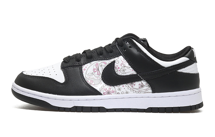 Buy 【定制球鞋】 Nike Dunk Low 腰果花 熊貓 清新淡雅 耐磨 低幫 板鞋 GS 黑白粉