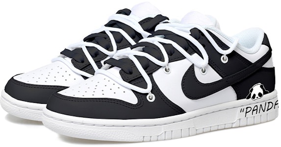 【定制球鞋】 Nike Dunk Low 熊貓公仔 低幫 板鞋 GS 黑白 Lookbook 【定制球鞋】 Nike Dunk Low 熊貓公仔 低幫 板鞋 GS 黑白