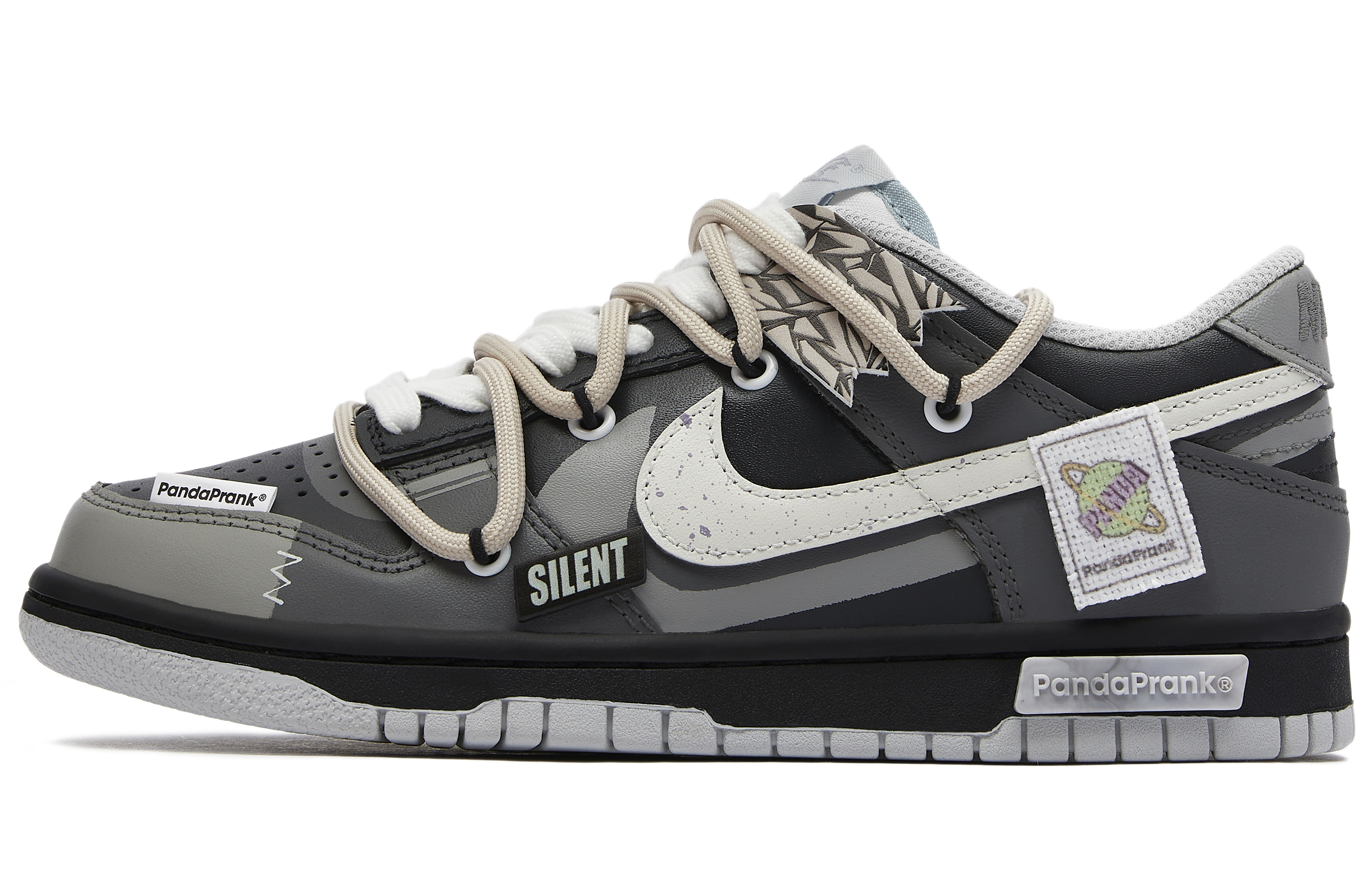 Buy [Sepatu Kustom] Nike Dunk Low 'Panda Prank - Eksplorasi Kosmik' DV0831-101(TeamH-男款星球S-BOX)