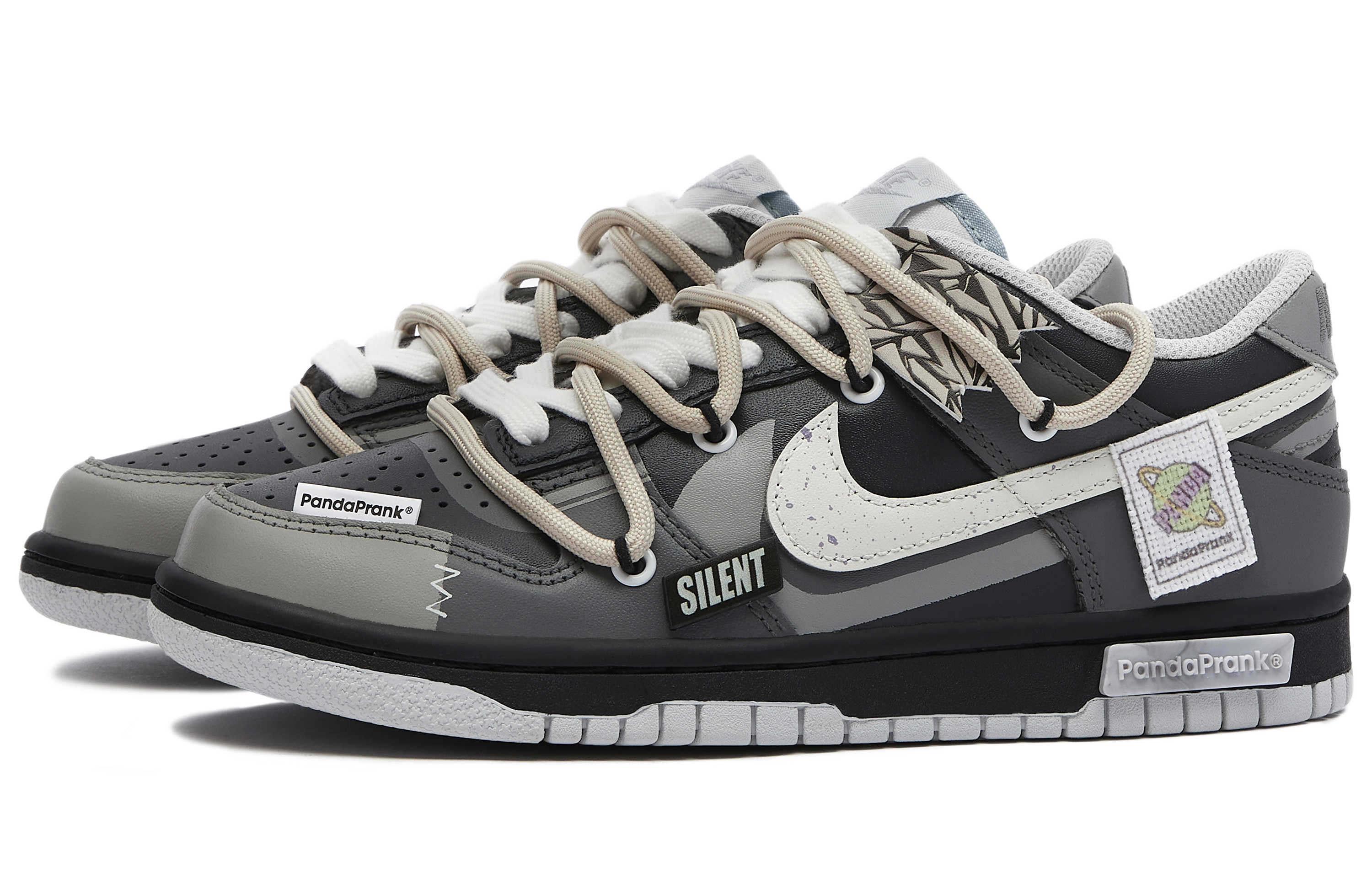 Lookbook [Sepatu Kustom] Nike Dunk Low 'Panda Prank - Eksplorasi Kosmik' DV0831-101(TeamH-男款星球S-BOX)