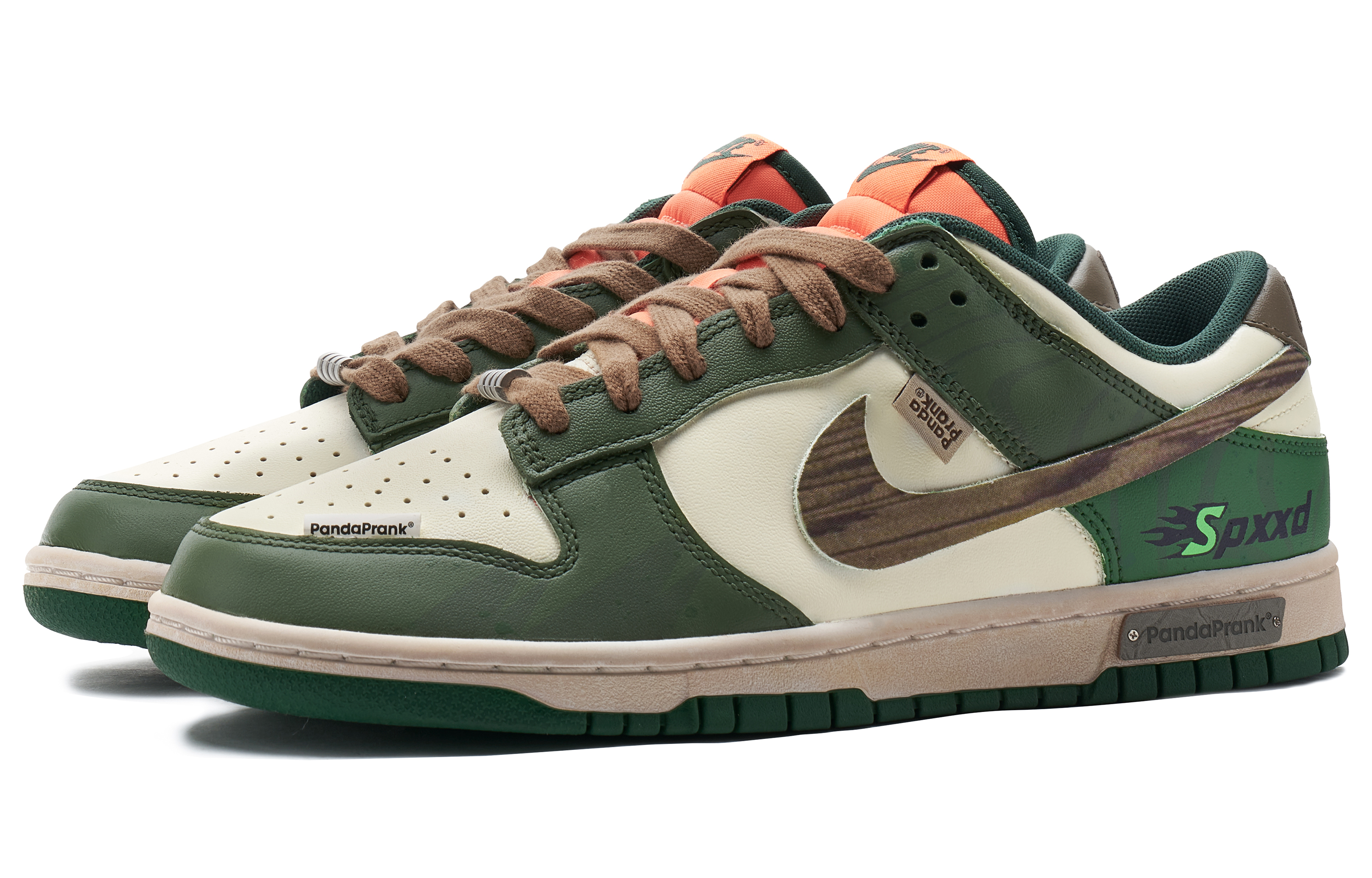 Lookbook 【訂製球鞋】Nike Dunk Low 熊貓惡作劇 街頭競速 光年 老化 復古 百搭  特殊鞋盒 低筒 板鞋 男款 綠白