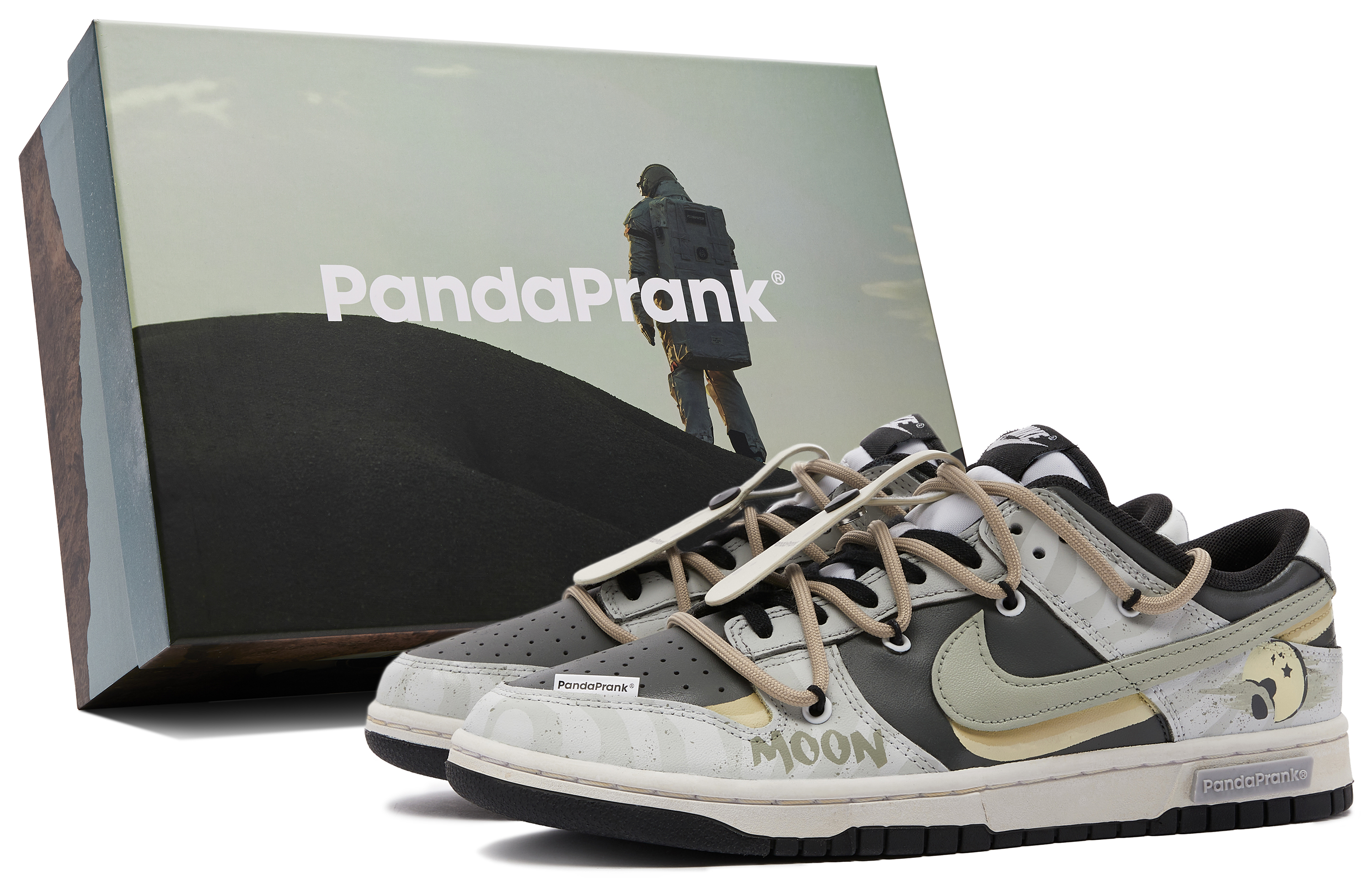 [Custom Shoes] Nike Dunk Low 'Panda Prank - Moon Exploration'
