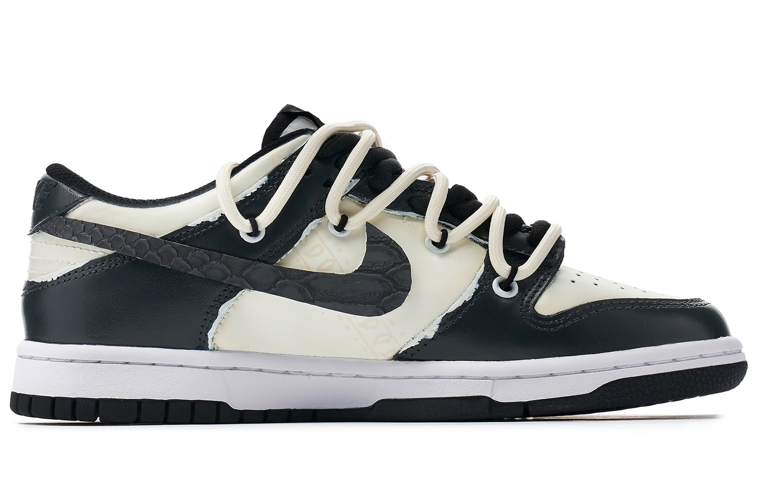 Order 【定制球鞋】Nike Dunk Low 熊貓惡作劇 嘻哈主題 西海岸 蛇皮鉤 板鞋 男款 黑白