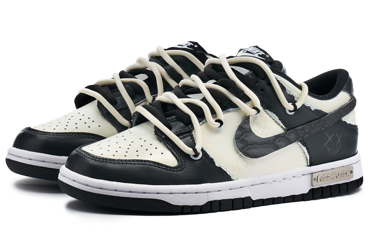 Lookbook 【定制球鞋】Nike Dunk Low 熊貓惡作劇 嘻哈主題 西海岸 蛇皮鉤 板鞋 男款 黑白