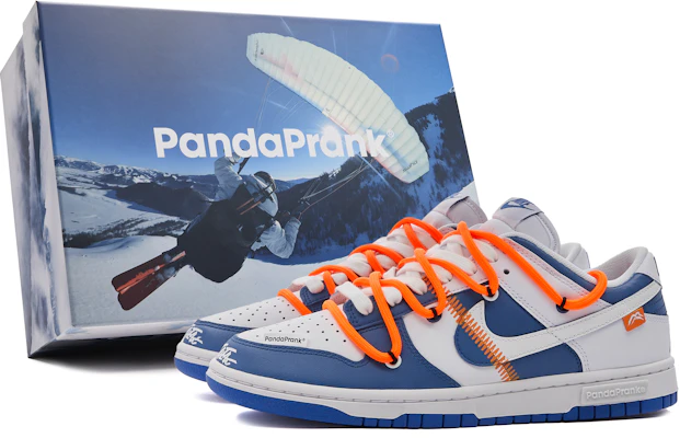 【訂製球鞋】Nike Dunk Low 熊貓惡作劇 遊境歷險 降溫 潮流百搭 耐磨 低筒 板鞋 男款 白藍 Buy 【訂製球鞋】Nike Dunk Low 熊貓惡作劇 遊境歷險 降溫 潮流百搭 耐磨 低筒 板鞋 男款 白藍