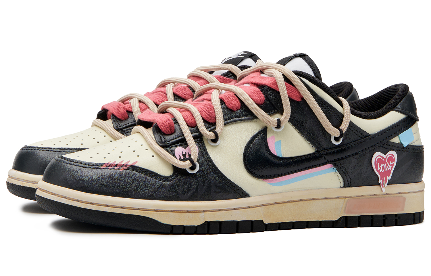 Lookbook 나이키 덩크 로우 '판다 장난 핑크' (Nike Dunk Low '판다 장난 핑크') DD1391-100(TeamH-男款迷幻爱S-BOX)