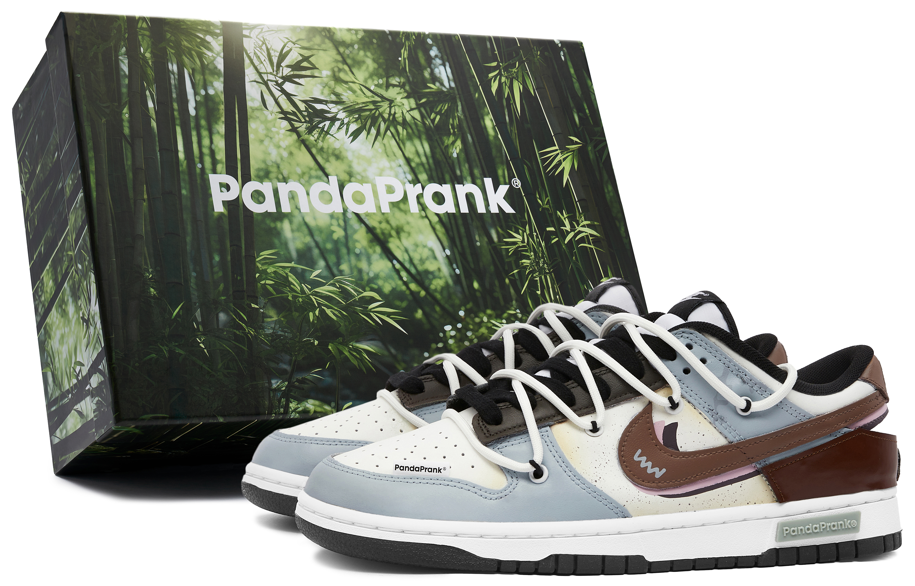 Buy [Kasut Custom] Nike Dunk Low 'Panda Prank Caramel Sea Salt' DD1391-100-485277