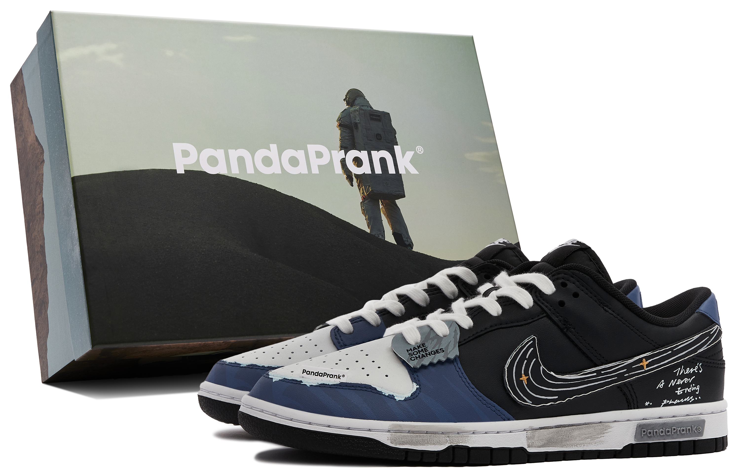 [Custom Shoes] Nike Dunk Low 'Panda Prank Cosmos Exploration'