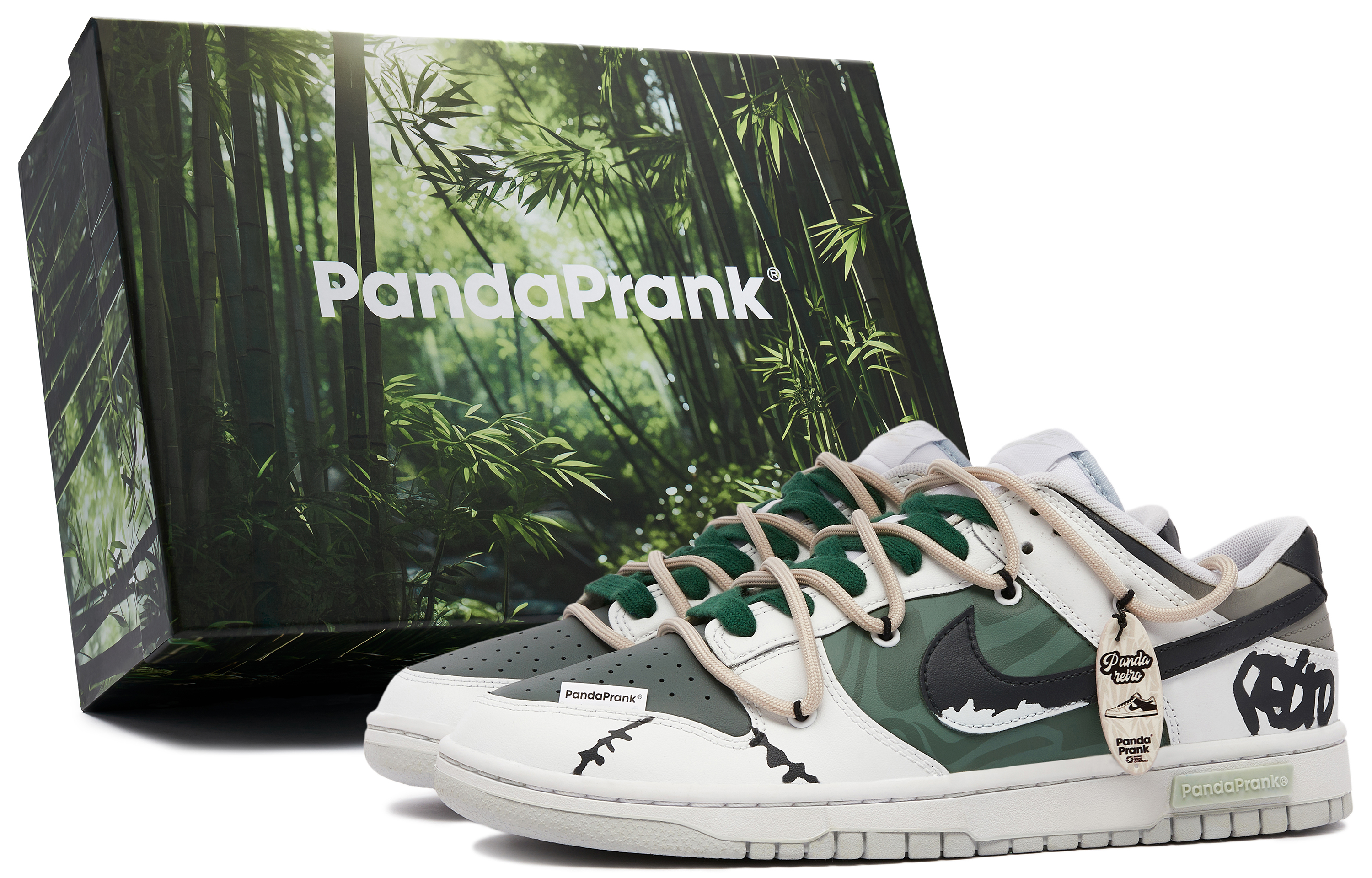 Buy [Kasut Custom] Nike Dunk Low 'Panda Prank Psychedelic Swamp' DV0831-101-484930