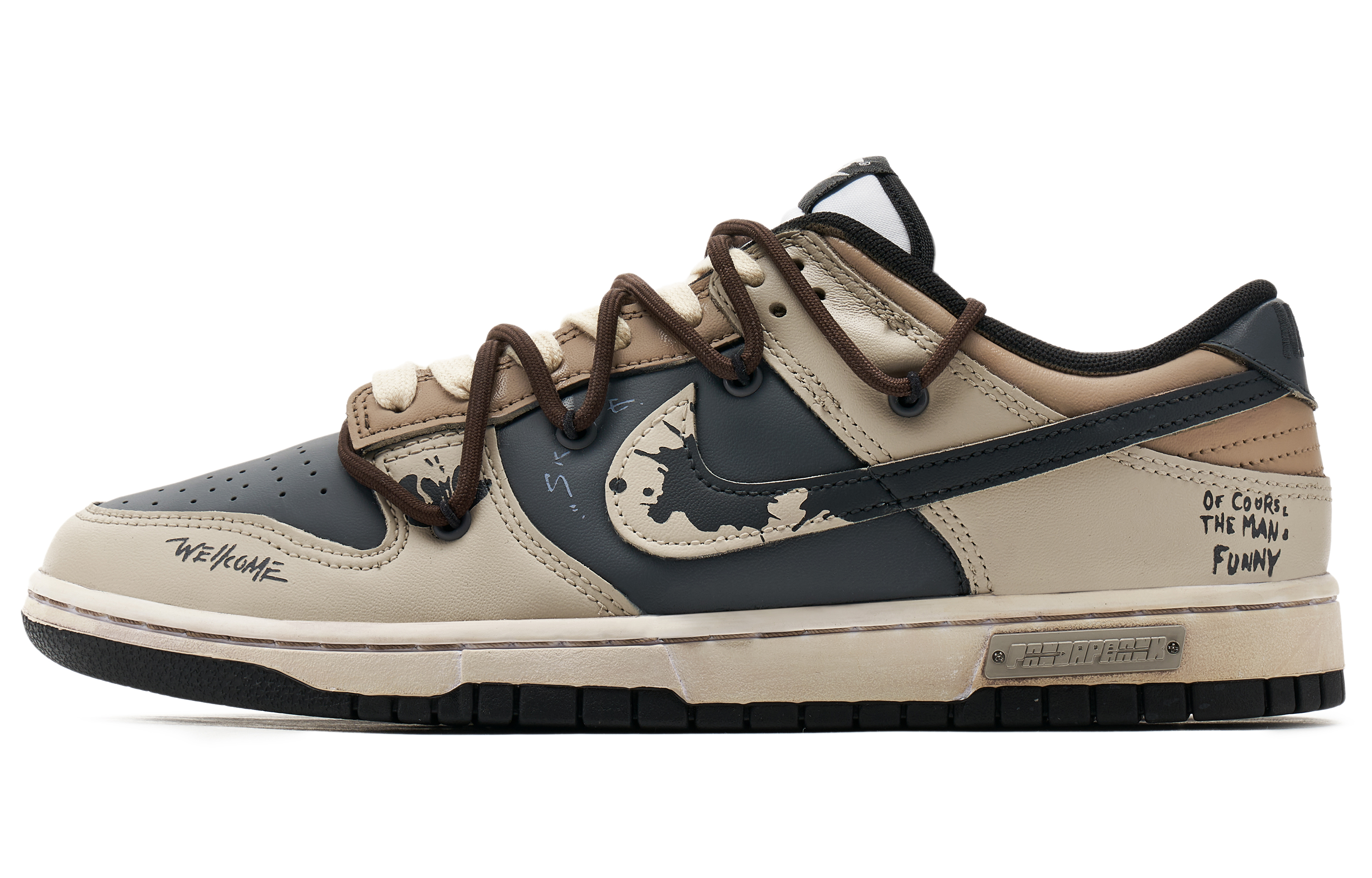 Buy [Kasut Custom] Nike Dunk Low 'Panda Prank Skate Trail' DD1391-100(TeamH-男款反转滑板S-BOX)