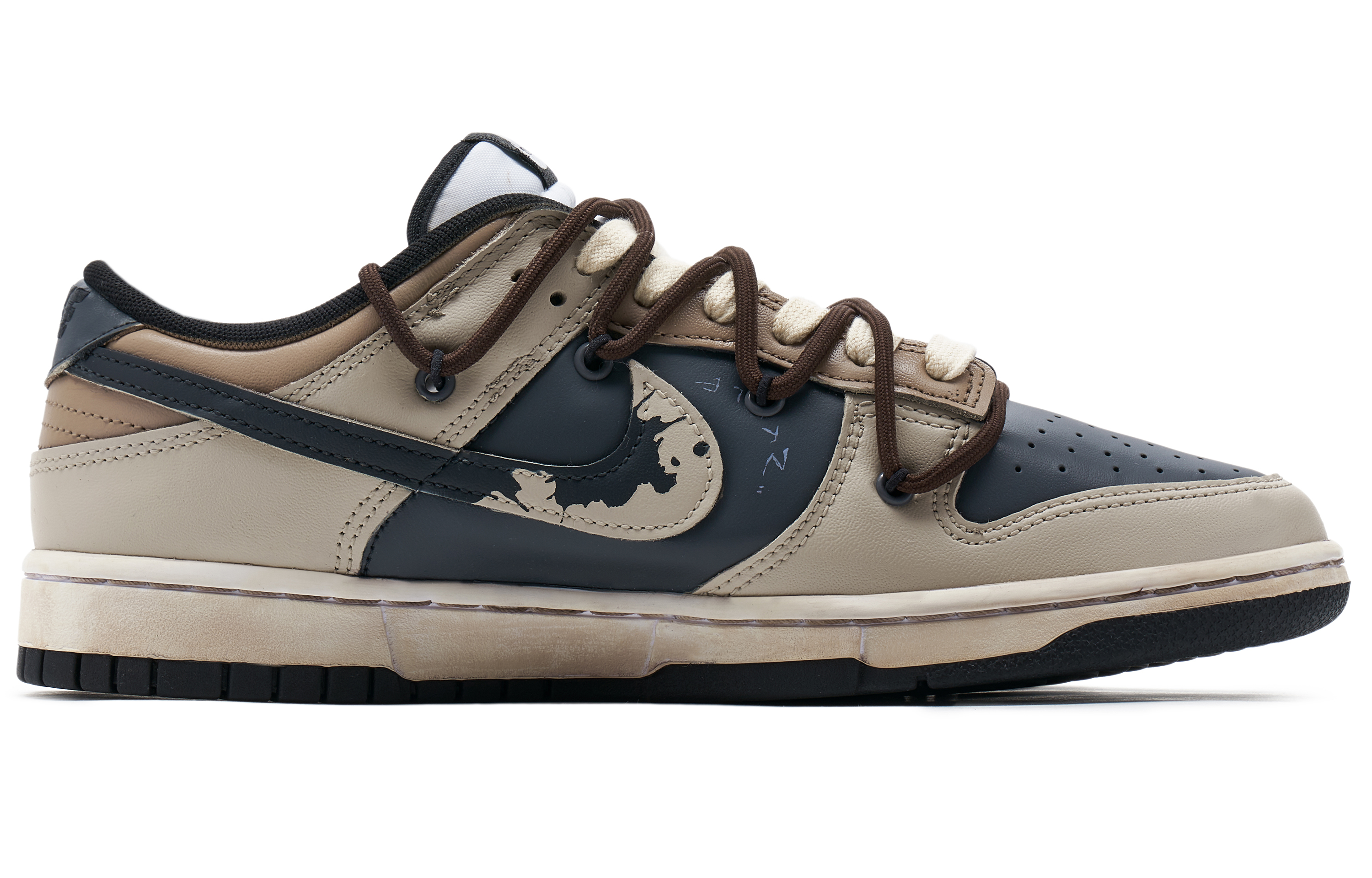 Order [Kasut Custom] Nike Dunk Low 'Panda Prank Skate Trail' DD1391-100(TeamH-男款反转滑板S-BOX)