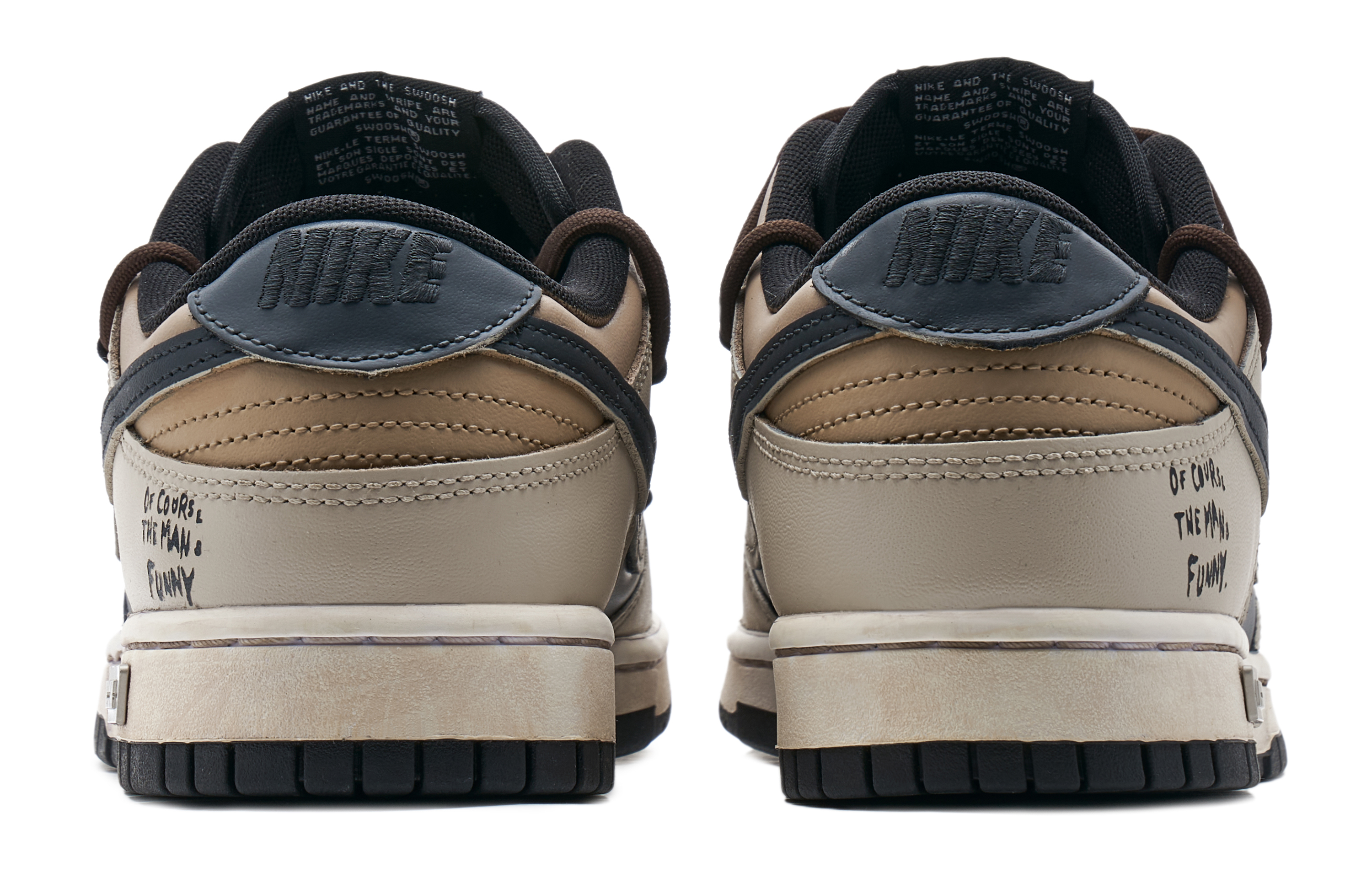 Shop [Kasut Custom] Nike Dunk Low 'Panda Prank Skate Trail' DD1391-100(TeamH-男款反转滑板S-BOX)