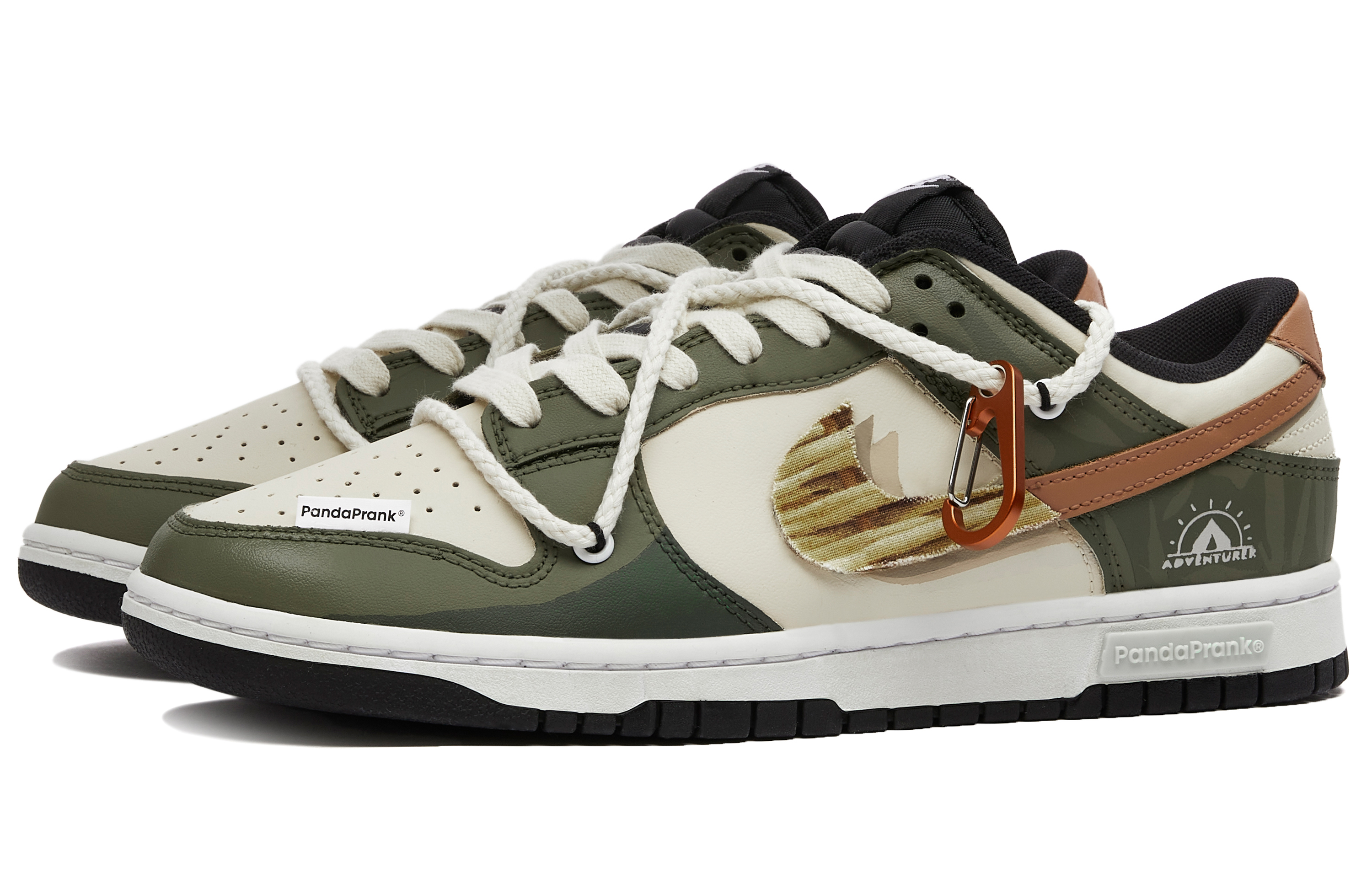 Shop [Kasut Custom] Nike Dunk Low 'Panda Prankster - Pengembara Rimba' DV0831-002-486717