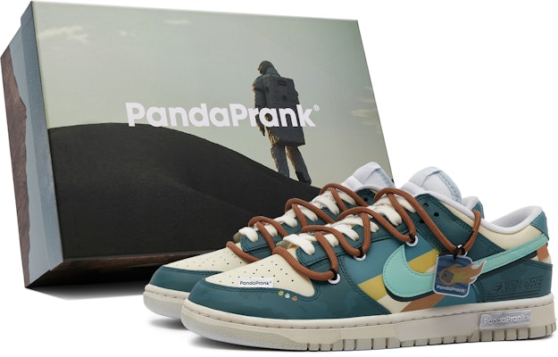 【客製化球鞋】Nike Dunk Low 熊貓惡作劇 宇宙探索 未知降臨 潮流復古 百搭 解構 防滑 低筒 滑板鞋 男款 藍綠 Buy 【客製化球鞋】Nike Dunk Low 熊貓惡作劇 宇宙探索 未知降臨 潮流復古 百搭 解構 防滑 低筒 滑板鞋 男款 藍綠
