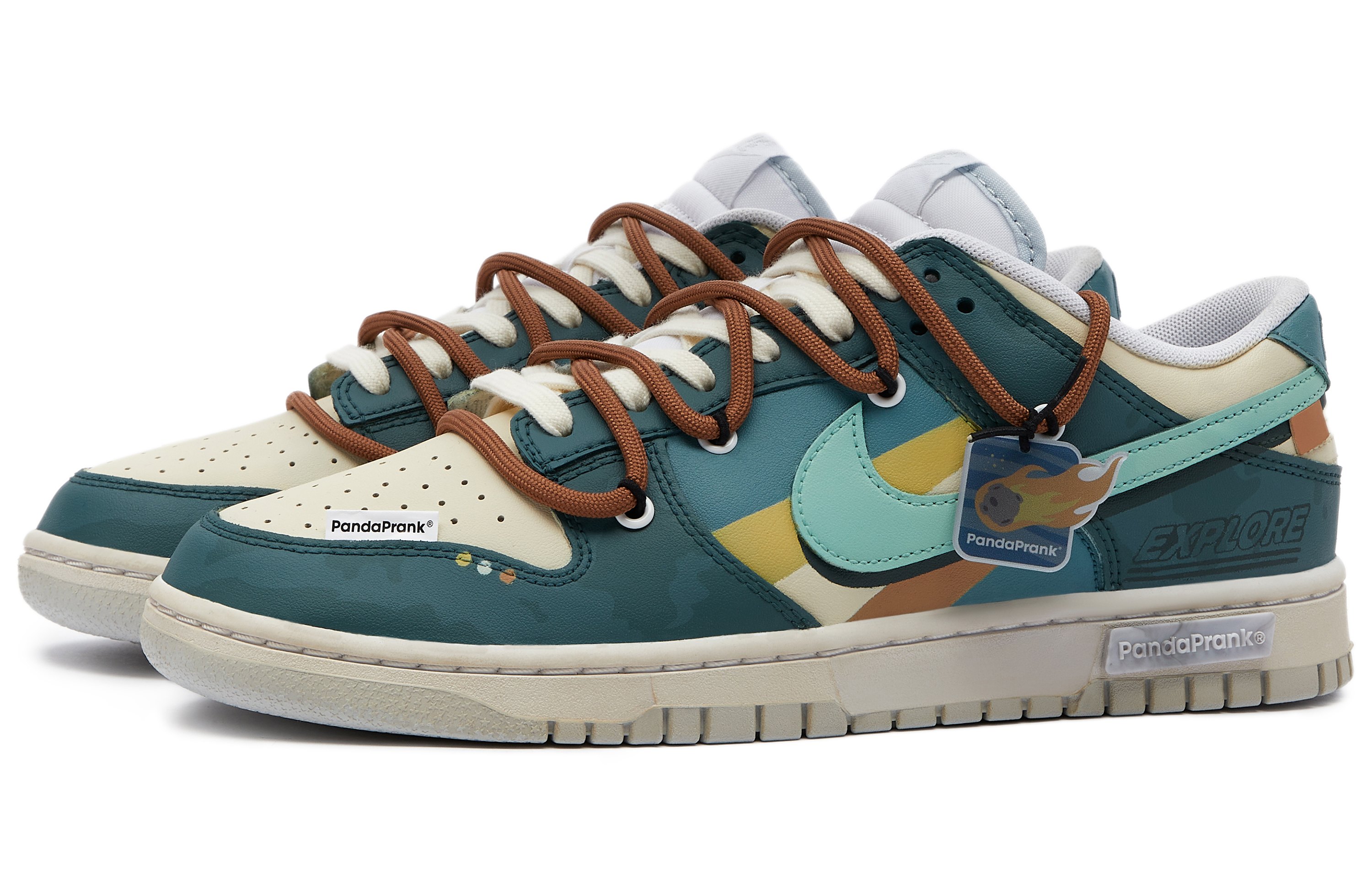 Shop [Kasut Custom] Nike Dunk Low 'Panda Shenanigans Eksplorasi Kosmik' DV0831-101-481025