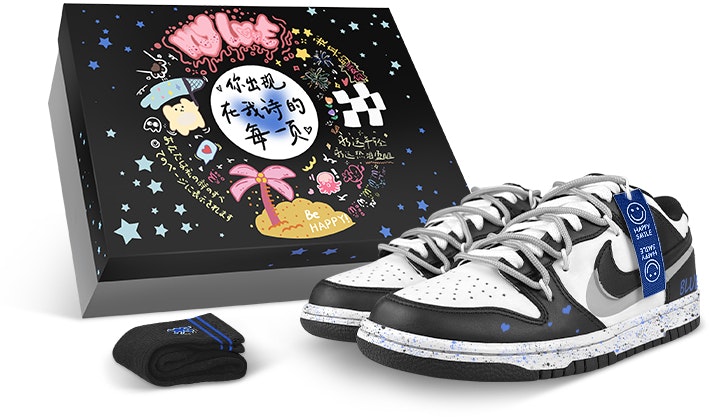 custom-shoes-nike-dunk-low-panda-smiley-dd-1391-100-team47-box