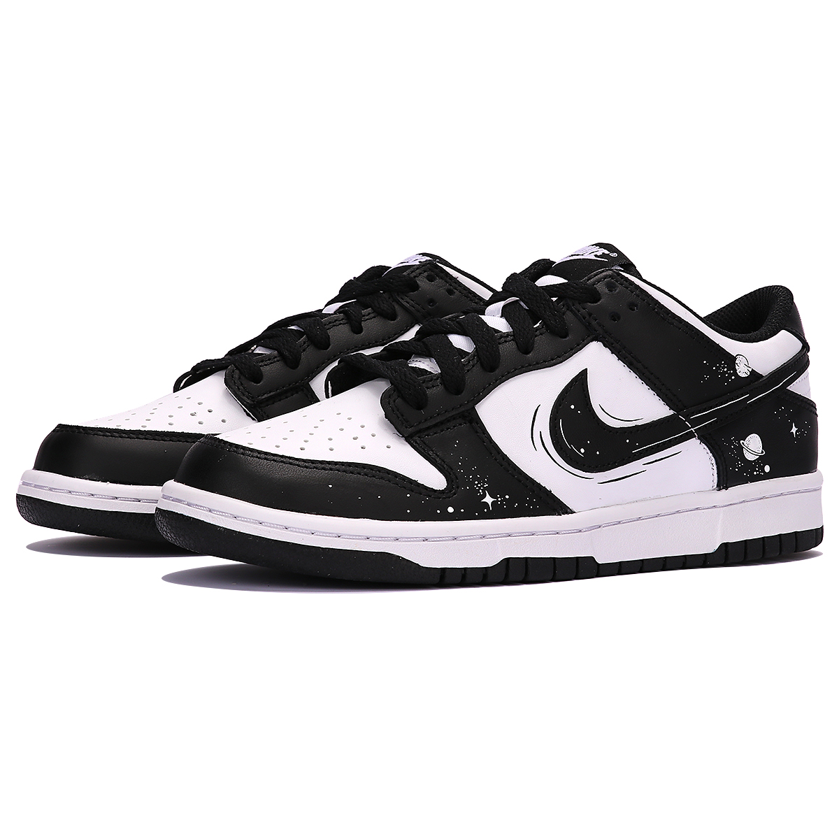 Lookbook [Kasut Custom] Nike Dunk Low 'Panda Eksplorasi Angkasa' CW1590-100(TeamThree-宇宙探索-黑白)