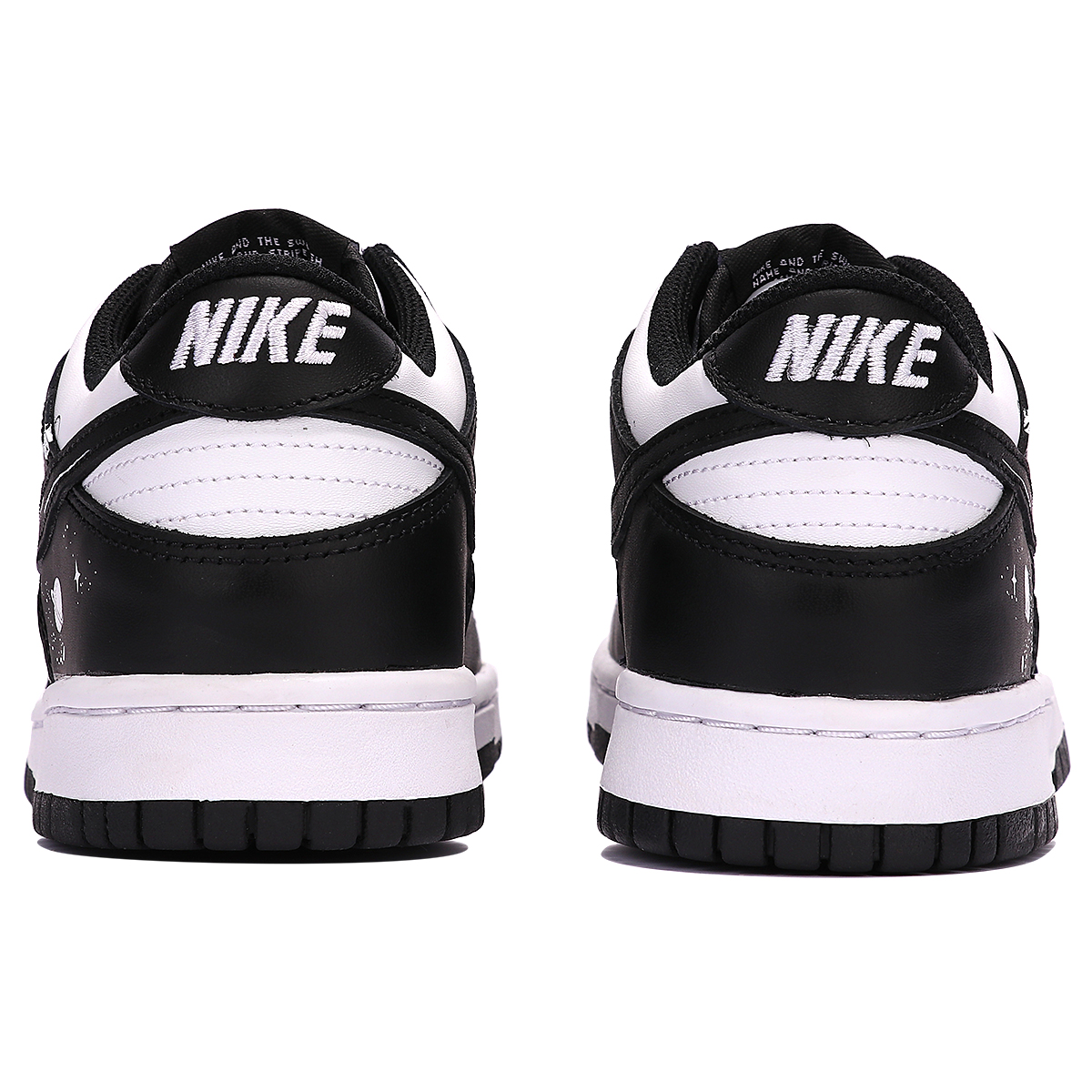 Shop [Kasut Custom] Nike Dunk Low 'Panda Eksplorasi Angkasa' CW1590-100(TeamThree-宇宙探索-黑白)