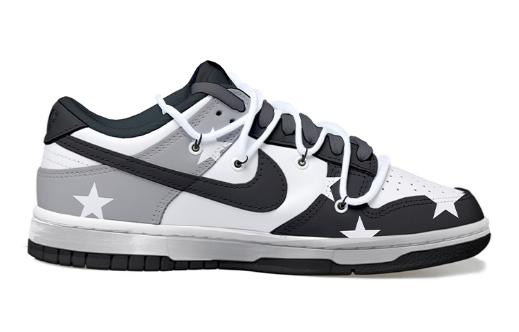 Order 【定制鞋款】耐克Dunk Low 'Panda Stars 解构版' DH9765-002(Team拾玖-黑灰星星女S-BOX)
