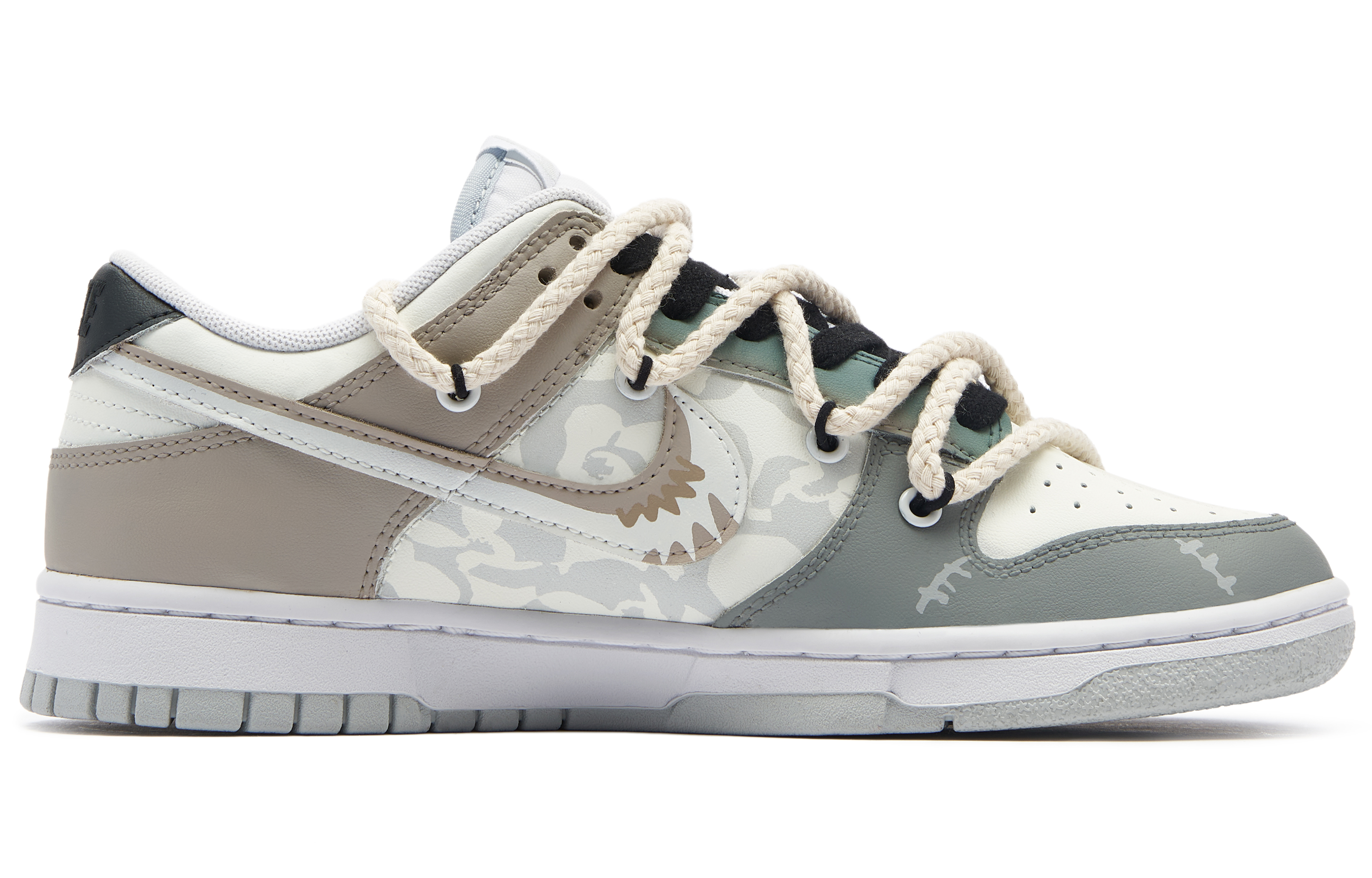 Order 나이키 덩크 로우 '판다 트릭 정글' (커스텀) DV0831-101(TeamH-男款森林果实S-BOX)