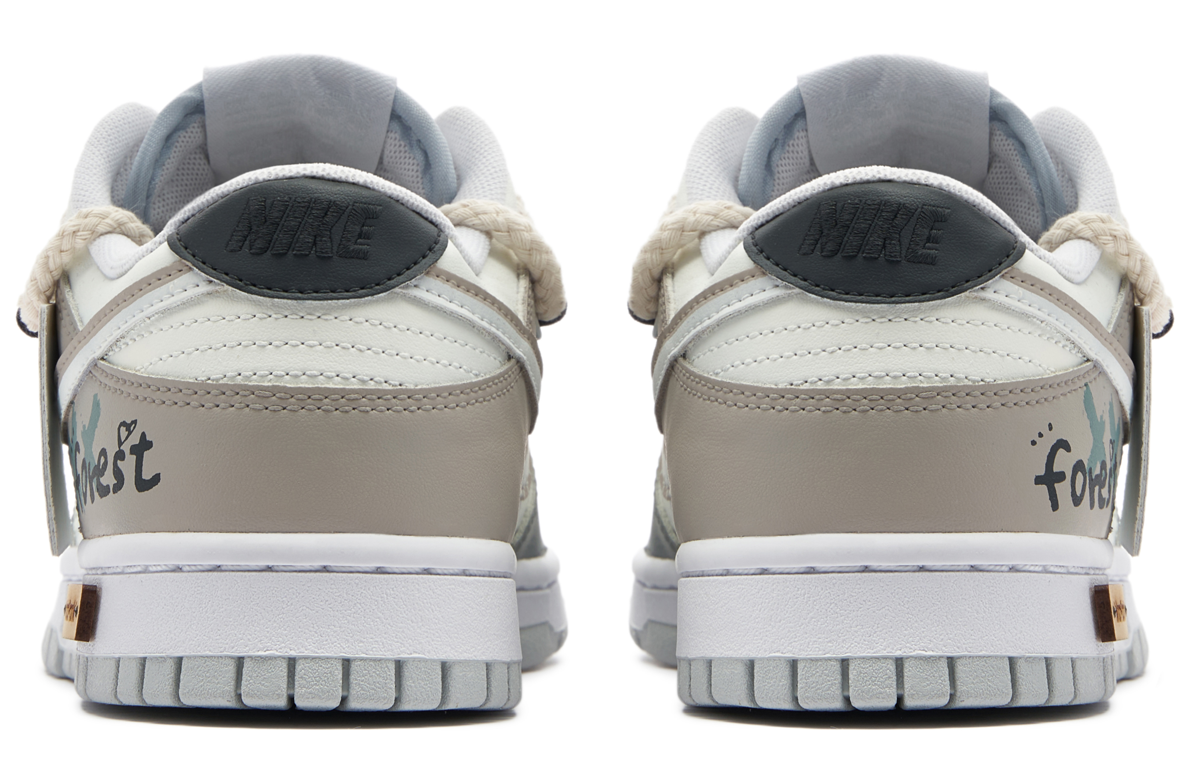 Shop 나이키 덩크 로우 '판다 트릭 정글' (커스텀) DV0831-101(TeamH-男款森林果实S-BOX)