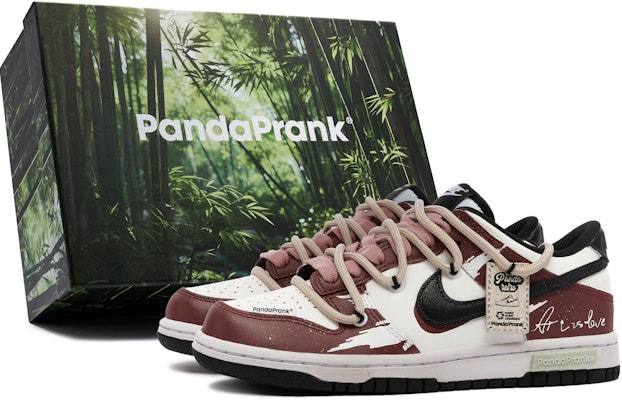 【客製球鞋】 Nike Dunk Low 熊貓惡作劇 藝愛 潮流復古 解構 低筒 板鞋 GS 紅白 Buy 【客製球鞋】 Nike Dunk Low 熊貓惡作劇 藝愛 潮流復古 解構 低筒 板鞋 GS 紅白
