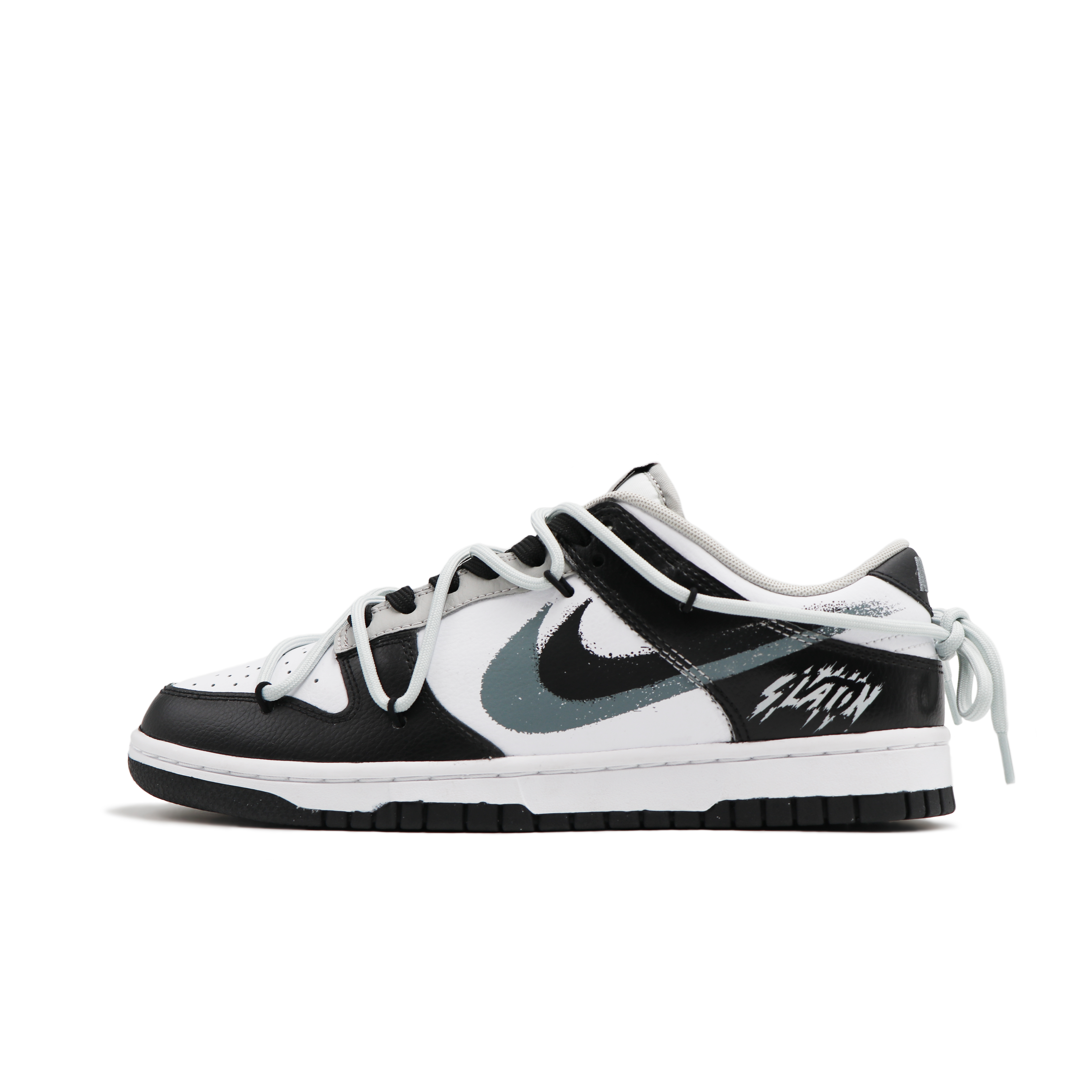 Buy [Kasut Custom] Nike Dunk Low 'Panda Vapour Puppet' FD0661-100(Team17-双钩泼墨)