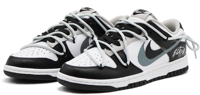 【定制球鞋】 Nike Dunk Low 蒸汽木偶 雙鉤潑墨 熊貓 板鞋 男款 黑白 Lookbook 【定制球鞋】 Nike Dunk Low 蒸汽木偶 雙鉤潑墨 熊貓 板鞋 男款 黑白