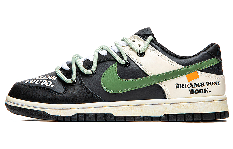 Buy [Sepatu Kustom] Nike Dunk Low 'Panda Vibes Deconstructed Double Laces dengan Grafiti' DJ6188-002(TeamB-男款绿钩解构熊猫黑绿)