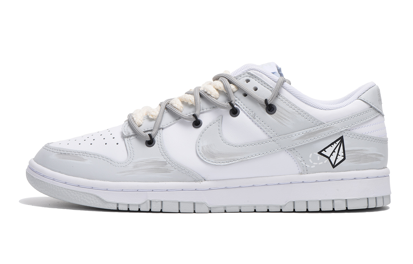 [Custom Shoes] Nike Dunk Low 'Paper Plane Deconstructed Grey' - Novelship