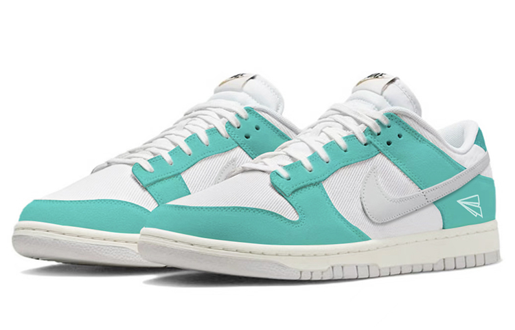 Lookbook 【定制鞋】耐克Dunk低帮“纸飞机白绿” DO9776-001(TeamY-男款烟雨踏青白绿色)