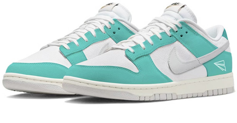 나이키 덩크 로우 '종이비행기 화이트-그린' (커스텀) DO9776-001(TeamY-男款烟雨踏青白绿色) Lookbook 나이키 덩크 로우 '종이비행기 화이트-그린' (커스텀) DO9776-001(TeamY-男款烟雨踏青白绿色)