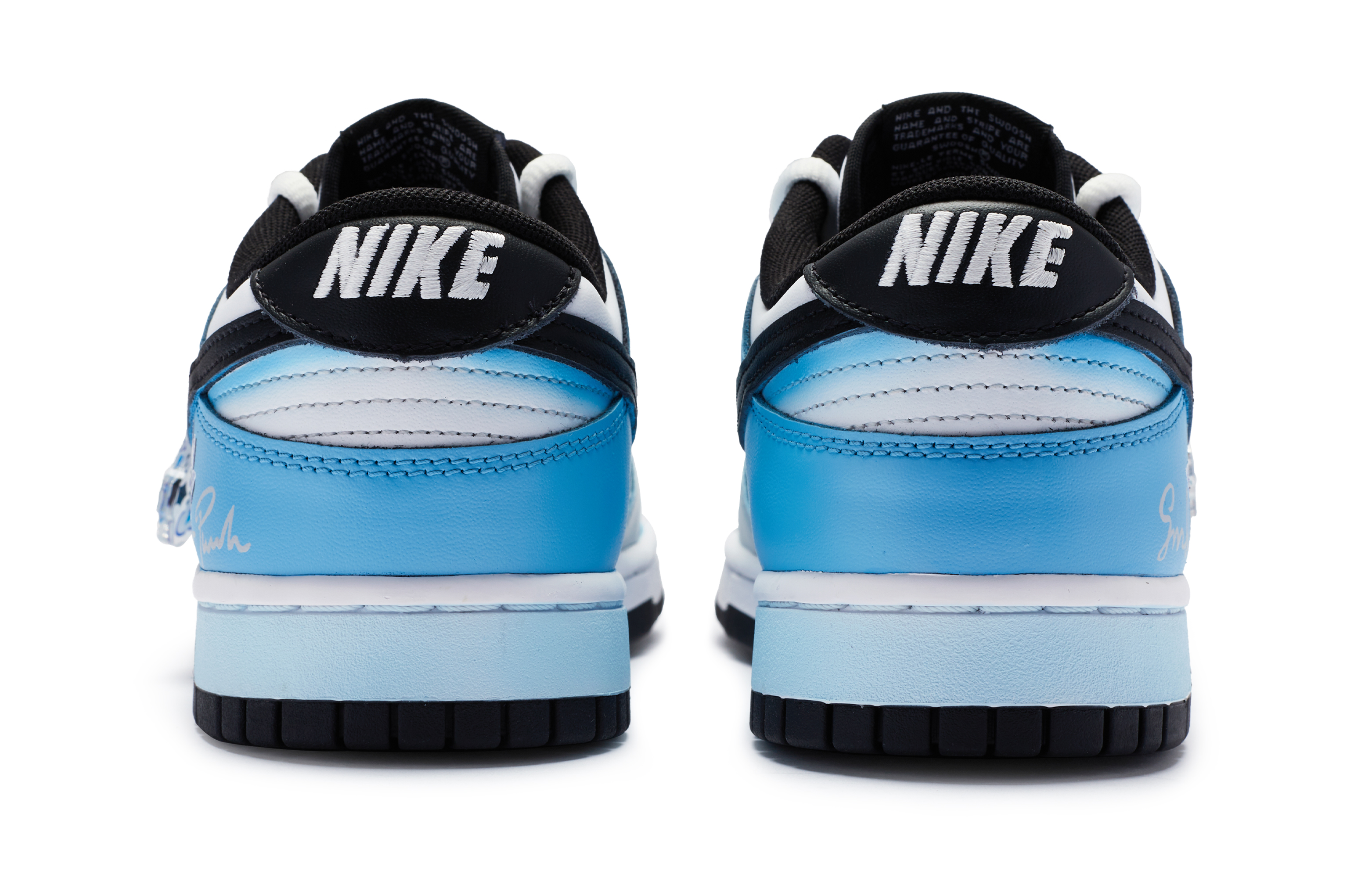 Shop [Sepatu Kustom] Nike Dunk Low 'Parallel Universe Punk Spider Meow' DD1391-100(Team80-男款朋克蜘蛛喵白蓝黑)