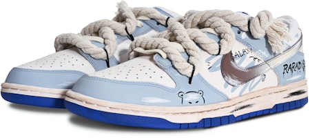【訂製球鞋】 Nike Dunk 古早星系 國風 解構 做舊 字母 小熊塗鴉 清新 簡約 漸變 復古 低筒 板鞋 男款 粉藍 Shop 【訂製球鞋】 Nike Dunk 古早星系 國風 解構 做舊 字母 小熊塗鴉 清新 簡約 漸變 復古 低筒 板鞋 男款 粉藍