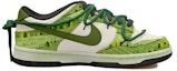 Order 【定製球鞋】Nike Dunk Low 鄉村油畫 清新 做舊 麻繩 解構鞋帶 禮盒 低幫 板鞋 GS 黑綠
