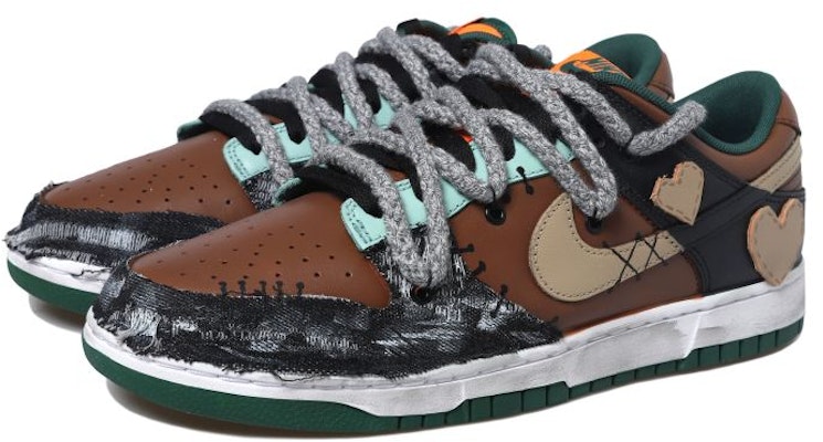 나이키 덩크 로우 '패치워크 블랙브라운' (커스텀) DD1391-300(Team拾玖-贴布爱心男S-BOX) Lookbook 나이키 덩크 로우 '패치워크 블랙브라운' (커스텀) DD1391-300(Team拾玖-贴布爱心男S-BOX)